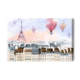 Obraz Na Płótnie Balony Latające Nad Paryżem