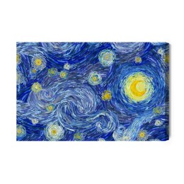 Obraz Na Płótnie Gwiaździste Niebo Na Styl Van Gogha