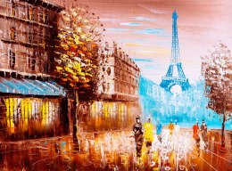 Obraz Na Płótnie Abstrakcyjny Widok Na Paryż