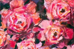 Obraz Na Płótnie Abstrakcyjny Malunek Róż