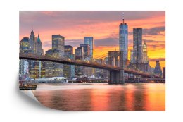 Fototapeta Lower Manhattan Skyline And Brooklyn Bridge