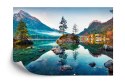 Fototapeta Beautiful Autumn Scene Of Hintersee Lake. Colorful Morning View Of Bavarian Alps On The Austrian Border, Germany, Eur