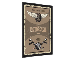 Plakat Części Motocyklowe Ze Skrzydłami I Napisy Vintage