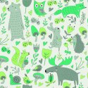 Tapeta Dla Dzieci - Leśne Zwierzęta I Rośliny