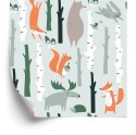 Tapeta Dla Dzieci - Piękne Leśne Zwierzęta