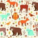 Tapeta Dla Dzieci - Wspaniałe Zwierzątka Leśne