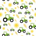Tapeta Traktory Z Zbożem I Słońcami
