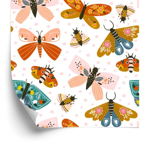 Tapeta Dla Dzieci - Wzorzyste Motyle