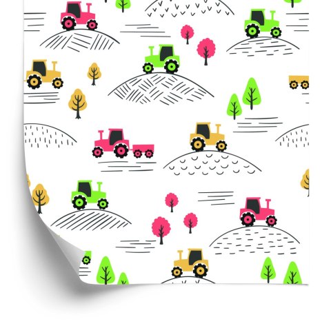 Tapeta Dla Dzieci - Traktorki
