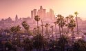 Obraz Wieloczęściowy Centrum Los Angeles O Zachodzie Słońca