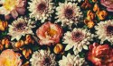 Obraz Wieloczęściowy Różnorodność Kolorowych Kwiatów 3D