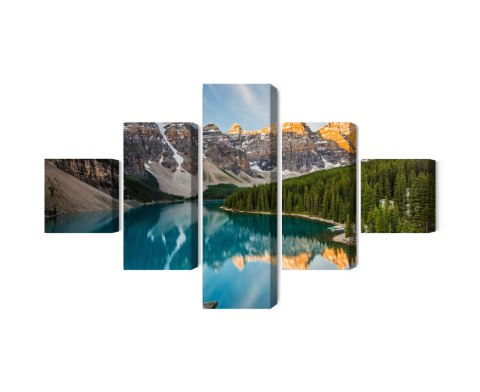 Obraz Wieloczęściowy Kanadyjskie Jezioro Morenowe 3D