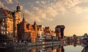 Obraz Wieloczęściowy Port Gdańsk O Zachodzie Słońca